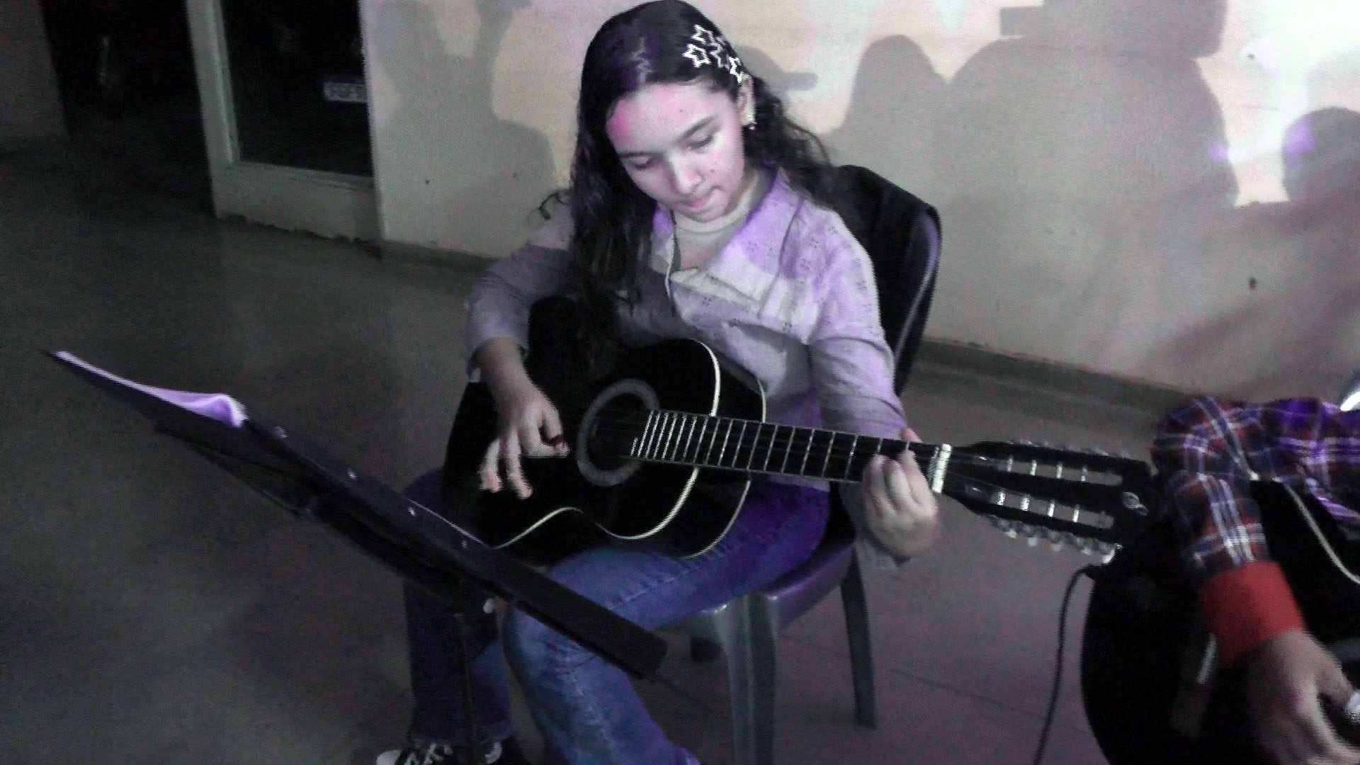 Alunos se apresentando